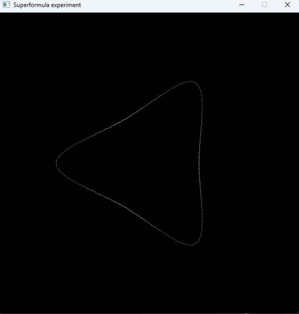 Superformula with parameters 3, 4.5, 10 and 10