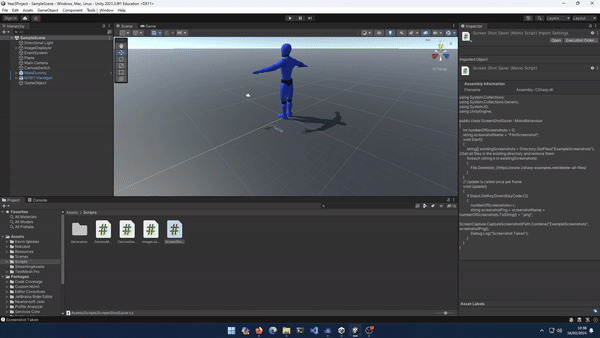 A gif of the project in action